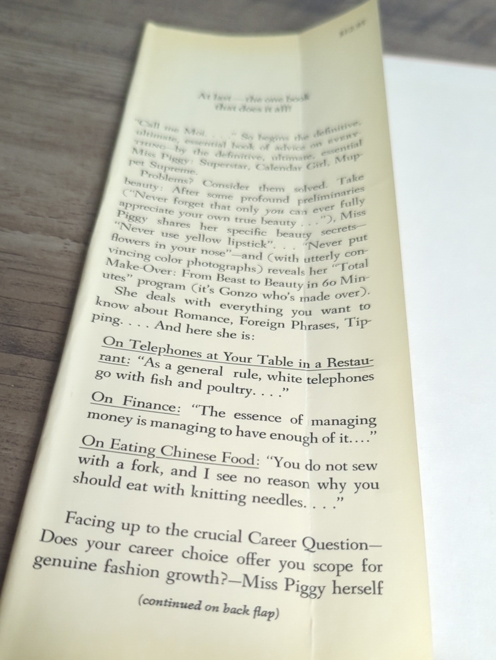 Vintage 1981 Miss Piggy's Guide to Life Hardcover Book Muppets First Edition - Picture 3 of 15